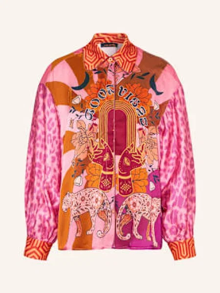 Miss Goodlife Koszula Mystical Z Satyny rosa pomarańczowa