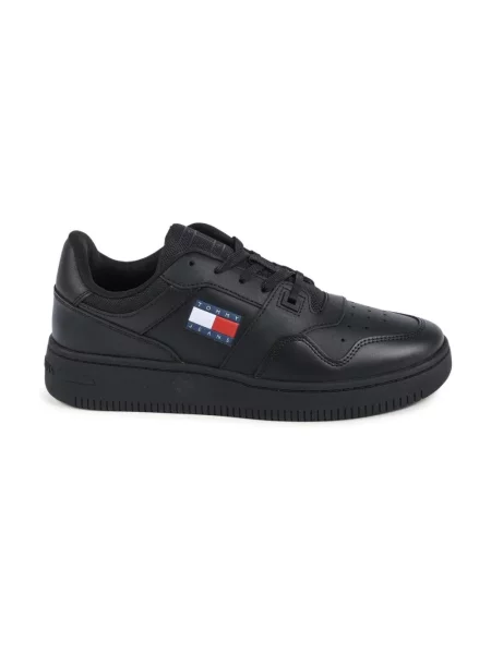Trampki Tommy Jeans skórzane retro czarne