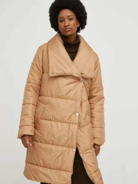 Answear Lab geaca femei de iarna oversize maro