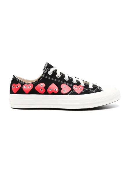 Sneakersy Comme Des Garcons Play z nadrukiem w serca czarne