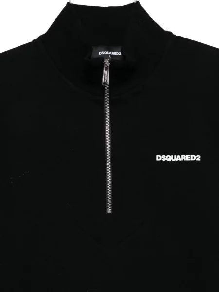 Hanorac Dsquared2 de jumătate de fermoar negru