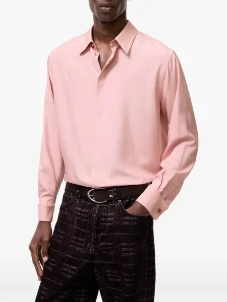 Lung cămașă Burberry roz