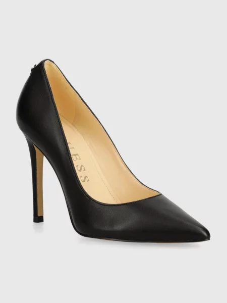 Кожени обувки с тънък Guess GABBEN FLTGAB черно