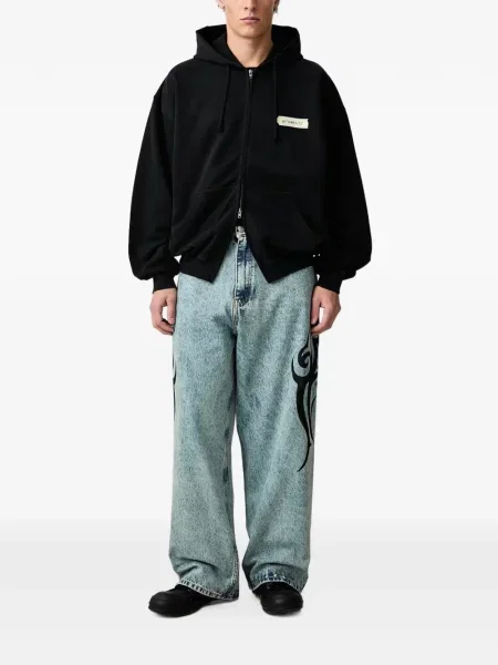Hanorac cu glugă Vetements cu autograf negru