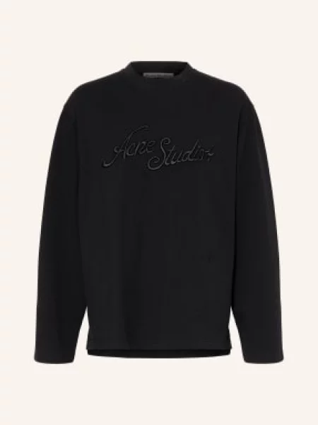 Acne Studios Koszulka Z Długim Rękawem schwarz czarna