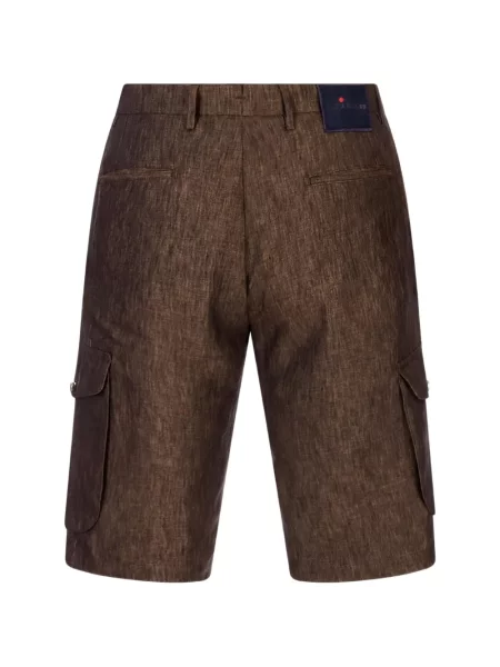 Pantaloni scurți cargo Kiton maro
