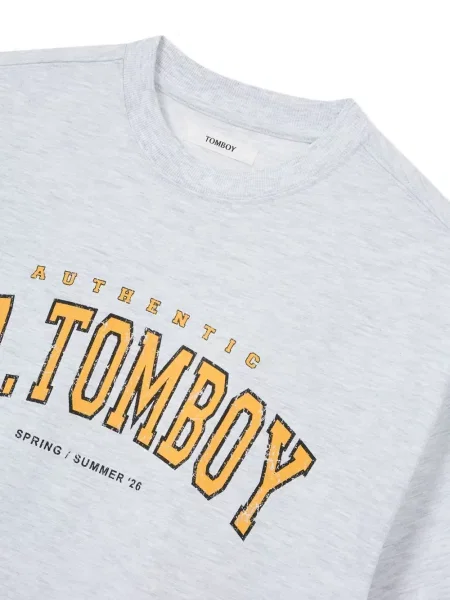 Tricou Tomboy cu imagine gri