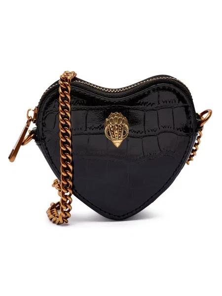 Kurt Geiger De piele geantă pe umăr MICRO HEART negru