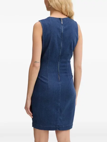 Rochie mini Guess fără mâneci albastru