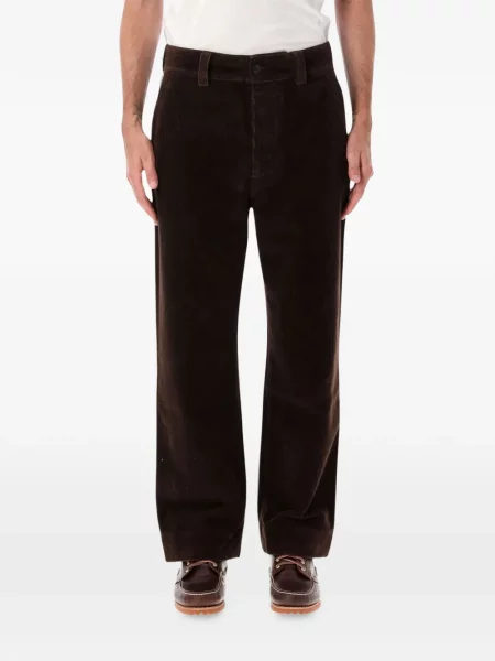 Pantaloni Margaret Howell de catifea cord maro