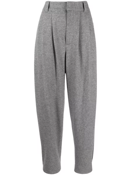 Pantaloni Brunello Cucinelli din cașmir gri