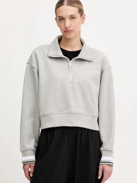 Calvin Klein Performance bluza gładka szary