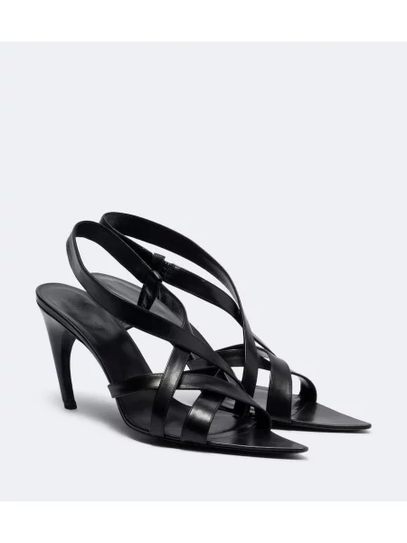 Sandale Khaite din piele slingback negru