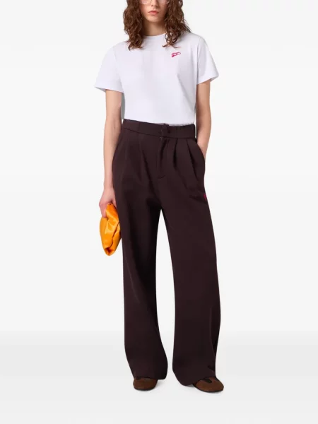 Tricou Msgm cu broderie alb