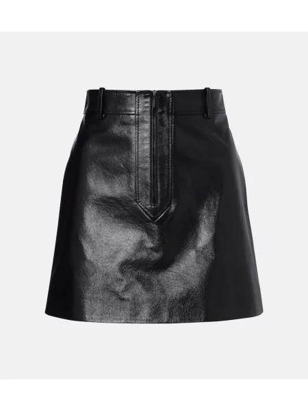 Fustă din piele Gucci negru