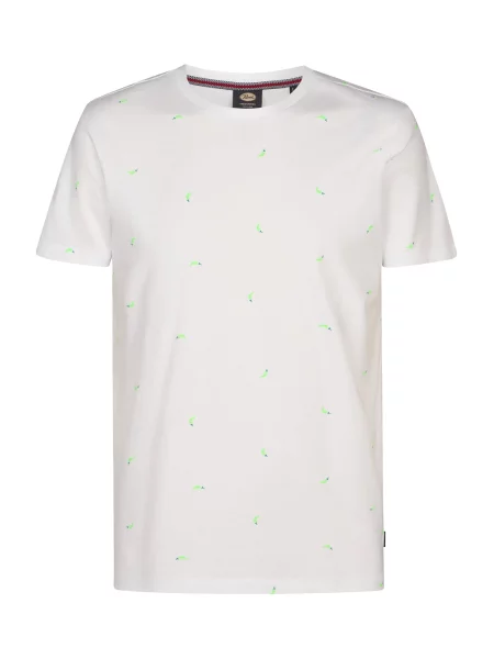 Petrol Industries Majica neonsko zelena bela