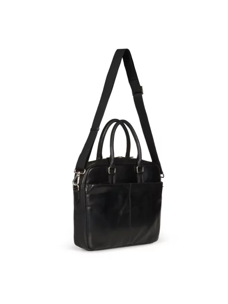 Torba na laptopa Howard London skórzana czarna