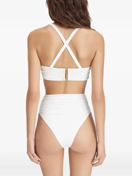 Bikini Jacquemus z dekoltem halter biały
