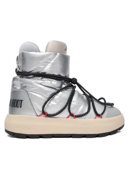 Дутики Adidas серебряные