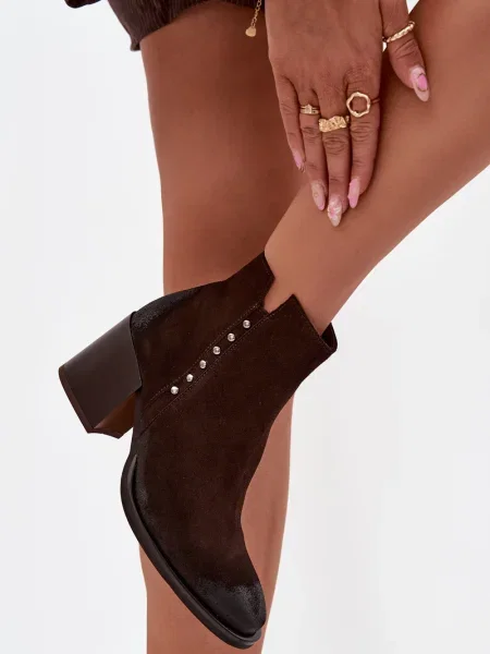 Čevlji do gležnjev Zazoo iz semiša črna