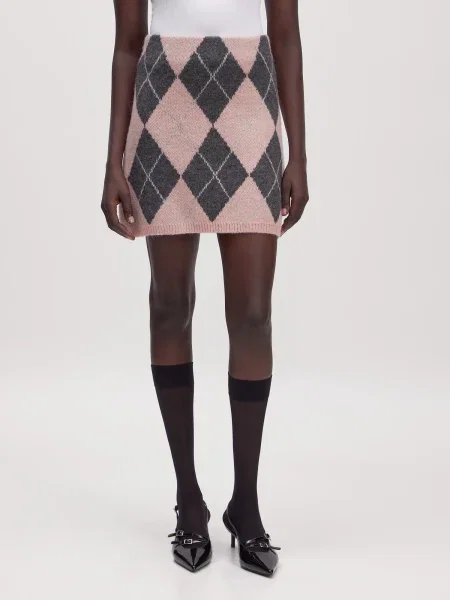 EDITED Szoknyák Lo Skirt / rózsaszín szürke