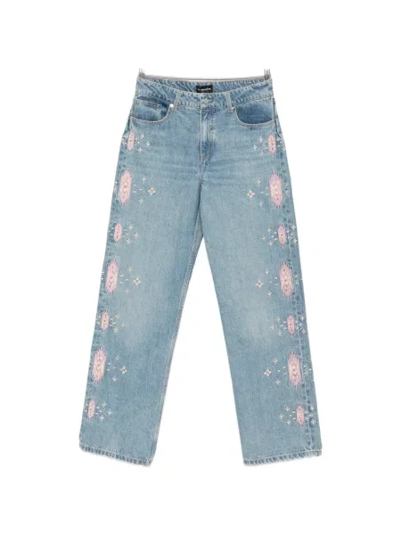 Blugi Retrofete cu broderie albastru
