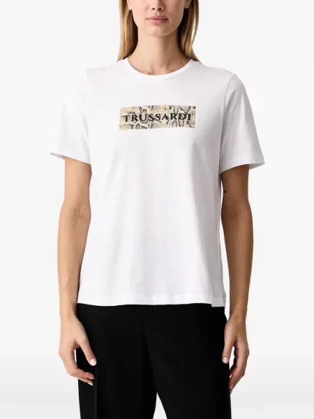 Tricou Trussardi cu imagine alb