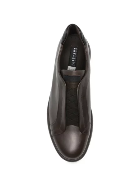 Кожени slip-on маратонки Fratelli Rossetti кафяво