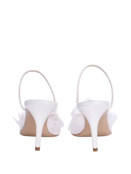 Mules Andrea Wazen με δαντέλα λευκό