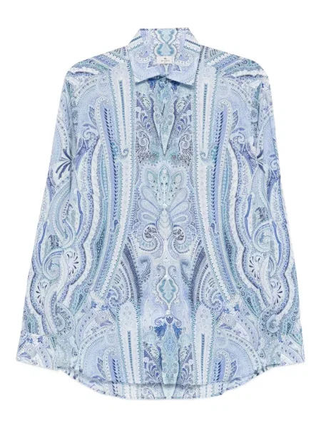 Cămașă Etro cu imagine cu model paisley alb