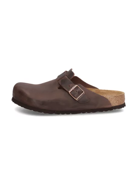Kožené pantofle Birkenstock hnědé