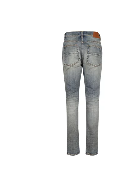 Skinny jeansy skinny Amiri niebieskie