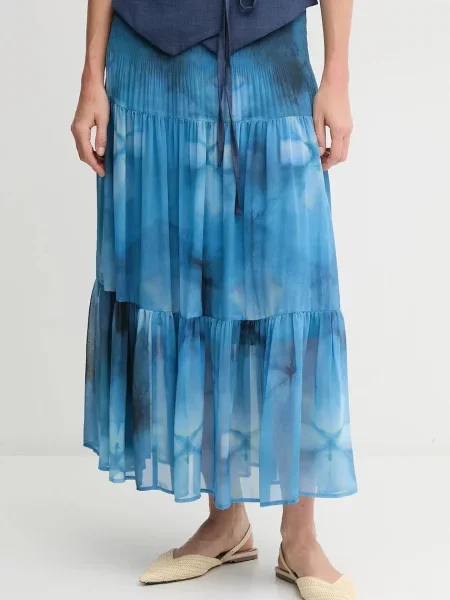Sandro Ferrone fustă maxi evazati albastru