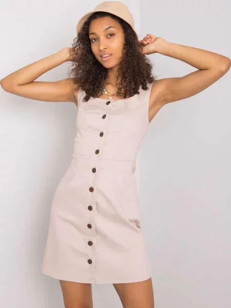 Rochie Fashionhunters de costum bej