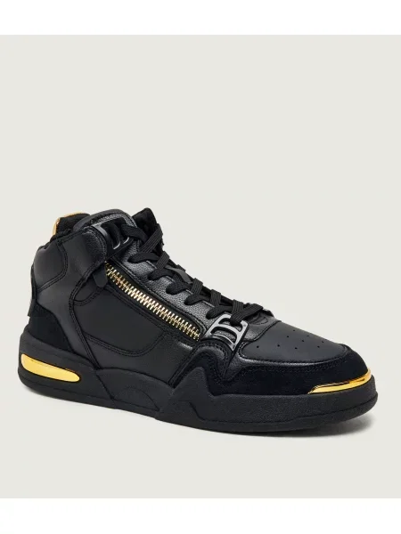 Giuseppe Zanotti Teniși din piele Ghost | piele întoarsă negru