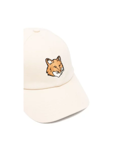 Czapka z daszkiem Maison Kitsune beżowa