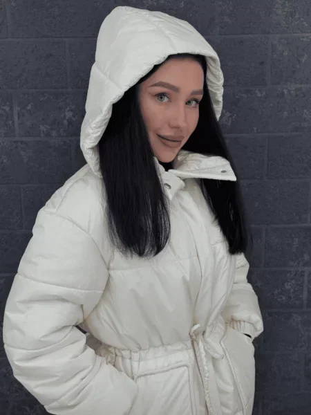 Пуховик Alnest молочний