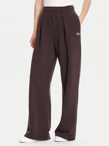 Lacoste Palazzo kelnės Wide Leg ruda