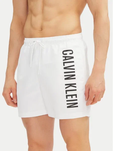 Rövid klasszikus fürdőruha Calvin Klein Swimwear fehér