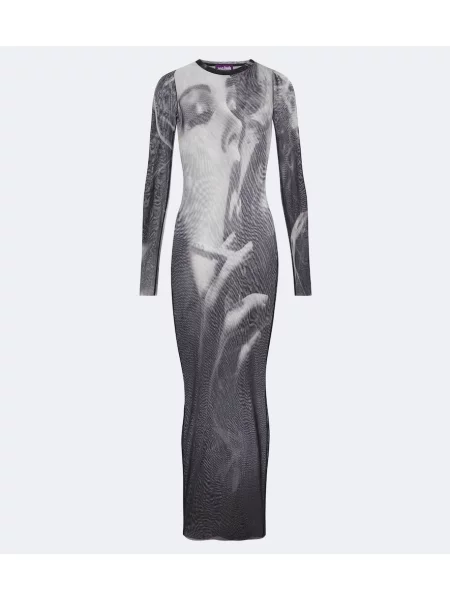 Rochie maxi Jean Paul Gaultier cu imagine plasă