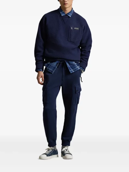 Șapcă Polo Ralph Lauren cu model herringbone din țesătură twill cu imagine albastru
