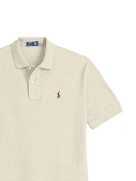 Tricou polo Polo Ralph Lauren cu glugă cu blană cu broderie roșu