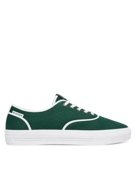 Tommy Hilfiger Teniși Th Vulc Cup Long Lace Canvas verde