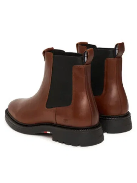 Členková obuv s elastickým prvkom Tommy Hilfiger Comfort Lwt hnedá