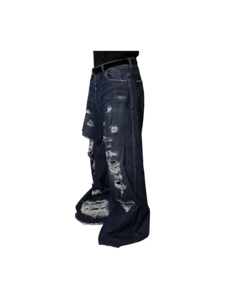 Szerokie jeansy Dolce And Gabbana niebieskie
