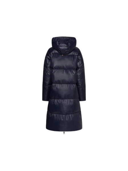 Maxi geacă Tommy Hilfiger cu autograf albastru