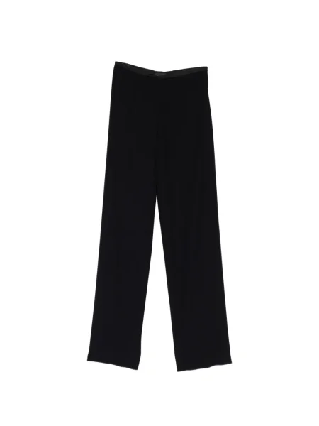 Pantaloni Emporio Armani din satin negru