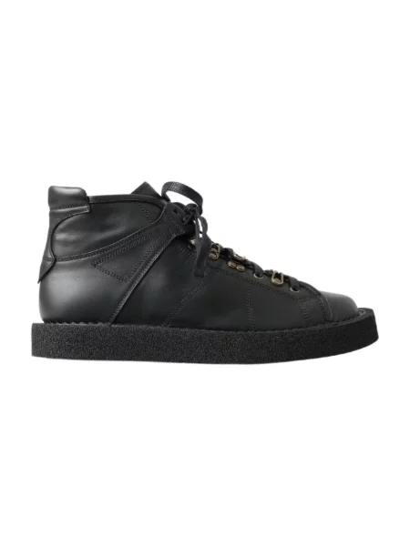Botki Dolce And Gabbana sznurowane koronkowe czarne
