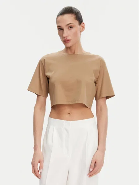 Max Mara Marškinėliai Regular Fit ruda