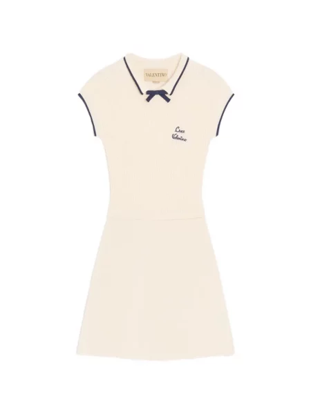 Rochie mini Valentino Garavani cu funde tricotate de costum